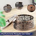 Miniatyrbild 4 av 5: Exklusiv myggspiralhållare i metall, långvarig spiralformad rökelsebrännare för inomhus- och utomhusbruk (brons)
