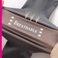 Miniatyrbillede 3 af 5: Fleeceforet tights til kvinder, damer, vinter, varme, højtaljede, falske, gennemsigtige, termiske strømpebukser, slanke, strækbare bukser, leggings, bløde, elastiske strømper Gray thick