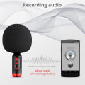Miniatyrbild 5 av 5: Bluetooth Karaoke Mikrofon med TWS Duet Bluetooth 5.0 Inbyggd Högtalare Bärbar Handhållen Mikrofon Stöd TF