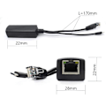 Miniatyrbillede 3 af 4: 2-pak Gigabit PoE-splitter, 48V til 5V 2.4A Micro USB Ethernet-adapter, fungerer med Raspberry Pi 3B+ IP-kamera og mere