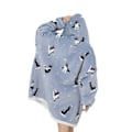Miniatyrbilde 4 av 4: Oversized teppe-hettegenser - Sherpa fleece bærbart teppe for unisex voksne kvinner menn, fluffy gigantisk komfortabel hettegenser puppy