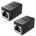 Miniatyrbilde 1 av 5: RJ45-kobling, skjermet Ethernet-kobling, 8P8C LAN-kobling, ideell Ethernet-forlengelsesadapter (CAT5/CAT5e/CAT6)