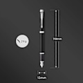 Miniatyrbillede 4 af 5: Fyldepen | Mat Sort med Kromdetaljer | 0,5 mm Medium Point Matte Black