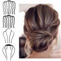 Miniatyrbillede 1 af 5: Hårklemme Hårnål Knold Chignon Pin Hårgaffel Franske Hårnåle 4 Grene Hårpind Knold Hårholder Tilbehør til Kvinder og Piger