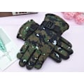 Miniatyrbillede 4 af 5: Børns kolde vejr vandtætte camo print vinterhandsker udendørs varme skihandsker luffer, grøn