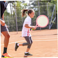 Miniatyrbild 2 av 5: Tennisracketset för barn i plast, badmintonracket för småbarn med badmintonboll och tennisboll, inomhus- och utomhussportaccessoar