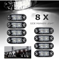 Pikkukuva 1 / 4: Kuorma-auton sivuvilkut, 8 kpl LED-sivuvalot etu- ja takasivuvaloille 12V 24V Universal