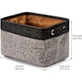 Miniatyrbillede 2 af 5: 3 stk. Canvas opbevaringskurv Black,gray