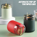 Miniatyrbillede 5 af 5: Automatisk tandstikdispenser, Pop-up automatisk tandstikdispenser, bærbar tandstikholder uden tandstik (mørkegrøn)