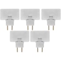 Miniatyrbilde 1 av 5: 5 stk. Flat Stikkontakt Trådløs Pluggkonverter 180 Graders Rotasjon 1 til 3 EU Pluggadapter 110-250V for Plassering Bak Møbler.
