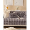 Miniatyrbild 5 av 5: Kanin Plysch Soffa Överdrag L Form 1/2/3/4 Sits Soffa Överdrag Hörnsoffa U Form, 2023 Ny Universal Halkskyddad Soffa Skydd, Super Mjuk Soffa grey 90*180cm