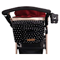 Miniatyrbillede 1 af 5: Barnevognspose Organizer Barnevogn Buggy Pose Baby Universal Multifunktionel Opbevaringspose (Sort Stjerne) Black Star
