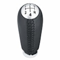 Miniatyrbillede 2 af 5: 5-trins manuelt gearskifte gearstang til Renault Clio III 2005-09, Megane 2 Laguna 2 2003-09, Clio 4 2012-19 sort læder, med adapter