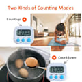Miniatyrbillede 4 af 5: 4 farver digital køkken timer, digital magnetisk stopur timer med magnet, stående lille børns time timer, minut nedtælling kortvarig alarm