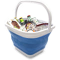 Miniatyrbild 4 av 5: 11L (2,9 gallon) hopfällbar rektangulär hink (1, blå)