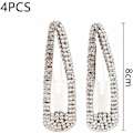 Pikkukuva 2 / 3: 4 kpl Rhinestone-hiusnepsut silver
