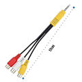 Miniatyrbillede 4 af 5: Pakke 3,5 mm AV-kabel til RCA, 6\" komponent til 3,5 mm lyd/video splitter