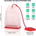Miniatyrbillede 4 af 5: 6 stk. silikone te-infuser, teposer te-infuser til løs te genanvendelig te-filter si