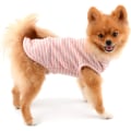 Miniatyrbild 2 av 5: Kläder för små hundar pojke flicka sommar randig valp T-shirt väst andningsbar bomullstee ärmlös chihuahua Yorkshire, rosa, storlek L L
