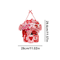 Miniatyrbild 2 av 5: Valentine's Day-krans skylt - Entrédörrskylt, bedårande vattenresistent hållbar anti-blekning Valentine's Day välkomstdörrskylt