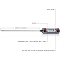 Miniatyrbilde 4 av 5: Kjøkkentermometer Digitalt Kjøtttermometer med Rustfritt Lang Sonde og Nøyaktig LCD-skjerm for Væsker, Kjøtt, Melk, Grill, Matlaging, Grill
