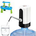 Miniatyrbilde 1 av 5: Vann Dispense for 5 Gallon Flaske, Portabilitet Elektrisk Vannpumpe med USB Datakabel, Hvit Automatisk Drikkevannsflaske Pumpe