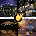 Miniatyrbild 5 av 5: Ljusslinga, 80 LED-julgranskulor 8 lägen med timerfunktion, vattentät LED-ljusslinga för inomhus- och utomhusbruk (varmvit)