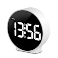 Miniatyrbillede 1 af 5: LED Digital Vækkeur Bordur med Snooze Funktion, Justerbar Lysstyrke 12/24H Dobbelt Alarm Ugedag Visning Elektrisk/Batteridrevet (Energibesparende Tilstand Efter 8s)