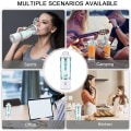 Miniatyrbilde 5 av 5: Bærbar Blender Blender for Shakes og Smoothies Mini Smoothie Blender, Blending og Pulse Dual Mode (Hvit) White