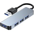 Miniatyrbild 1 av 5: USB 3.0-hubb, 4-portars ultraslim USB 2.0-datahubb för Macbook, Mac Pro/Mini, iMac, Surface Pro, XPS, bärbar dator, externa hårddiskar
