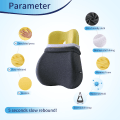 Miniatyrbillede 4 af 5: Lændestøttepudebetræk Ergonomisk design Ortopædisk ryglæn til lindring af rygsmerter Memory Foam Rygstøtte (Mørkegrå)