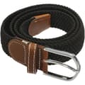 Bälte - Unisex - Svart - Flätat läder - Elastiskt - Längd 105cm (stretchbar till 125cm)