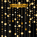 Miniatyrbillede 3 af 5: 4 stk. Guld Twinkle Little Star Party Kit Metallic Matt Gross Garland Bunting Banner Dekoration til Jul Fødselsdag Bryllup Børneværelse