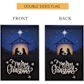 Miniatyrbillede 2 af 4: Dekorativ Glædelig Jul Haveflag 12 X 18 Dobbeltsidet Glædelig Jul Glædelig Jul Haveflag Vinter Havehave Dekorationer
