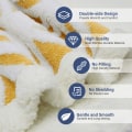 Miniatyrbild 2 av 3: Filt Soffa Gosig Filt - Varm Sherpa Flanell Soffa Överkast, Tjock Soffa Filt Soffa Filt, Fluffig Filt för Soffa yellow 130*160cm