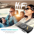 Miniatyrbillede 4 af 5: Håndfri bilsæt Bluetooth 5.0 højttaler, indbygget mikrofon med klip GPS-support, musik TF-kortslot automatisk genforbindelse