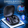 Pikkukuva 2 / 5: Langattomat nappikuulokkeet, Bluetooth 5.1 langattomat kuulokkeet korvan sisään melunvaimennuskuulokkeet mikrofonilla syvä basso urheilukoukut IP7 vedenpitävä 40 tunnin toistoaika