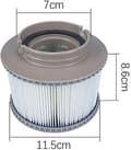Miniatyrbillede 3 af 5: Poolfilter til MSPA oppustelige pools FD2089 4-pak