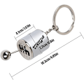 Miniatyrbillede 2 af 5: 1 stk. bilskifter nøglering, kreativ automatisk gearskifter model nøglering, bilskift formet metalnøgleringe, mand nøglering biltilbehør (sliver)