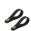 2 st Gitarrband Syntetiskt Läder Huvud Adapter (Svart)