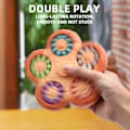 Pikkukuva 3 / 5: Pyörivä Magic Bean Cube -pyörittelylelu, 10 puolta 2-in-1 hauska helmipeli, opettavainen lelu, ihanteellinen juhlaherkku, ahdistusta lievittävä työpöytälelu (oranssi)