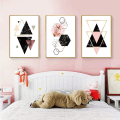 Pikkukuva 1 / 4: Sarjakuva Geometriset Kuviot Julisteet ja Tulosteet Pohjoismainen Minimalistinen Taide Canvas Maalaus Seinätaide Kuva Olohuoneen Koti Dekor 50*70cm