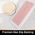 Miniatyrbilde 3 av 5: Minneskum Badmatte, Badmatter, Sklisikre Gulvtepper, Superabsorberende Badmatte, Hurtigtørkende, Maskinvaskbar Baderomsmatte pink 50*80cm