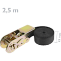Pikkukuva 2 / 4: 4 kappaleen räikkäliinat 25 m x 25 mm 800 kg musta väri, ihanteellinen kuljetukseen ja kiinnitykseen YYV