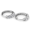 Miniatyrbilde 2 av 3: Hoop Loop Øredobber 18K Hvitgull med Element Crystal Glitrende Smykkeskrin Gave til Morsdag Kvinner Jente Mor Kone