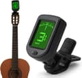 Gitarrstämmare Clip On - Digital Elektrisk Stämmare med LCD-skärm, Elektronisk Stämmare för Akustisk Gitarr, Elgitarr, Bas, Ukulele och mer