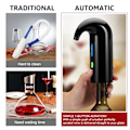 Miniatyrbillede 3 af 5: Elektrisk vinlufter hælder, smart automatisk vindispenser, filterlufter hælder og karaffeltud, med vakuum vinprop (Classic Black) Black