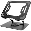 Miniatyrbilde 1 av 5: Bærbar PC-stativ med 360° roterende base, justerbart ergonomisk stativ (svart) Black