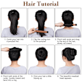 Miniatyrbillede 4 af 5: Hårbolle Shaper, 2 stk. Easy Donut Bun Maker til hår, fransk twist fold wrap snap band