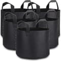 5 Gallon Odlingspåsar med Växtetiketter, 5-pack Kraftiga Tygkrukor